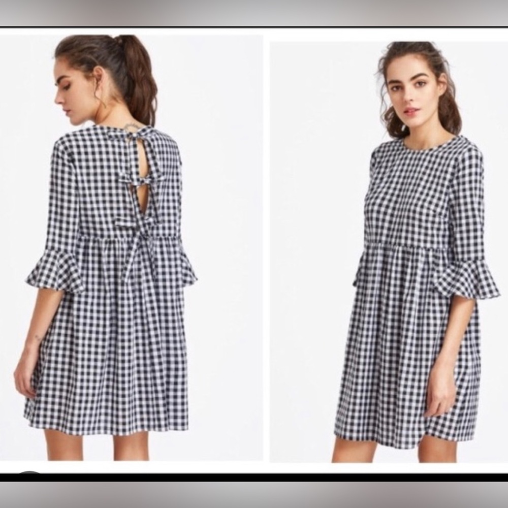 Gingham Swing Dress
